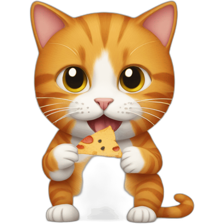 a ginger cat eating a mouse emoji