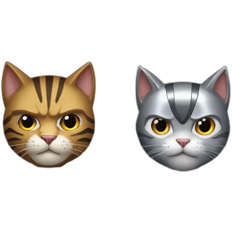 Iron cat versus Thor cat emoji