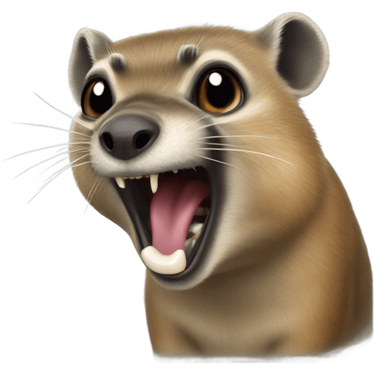 Screaming hyrax emoji