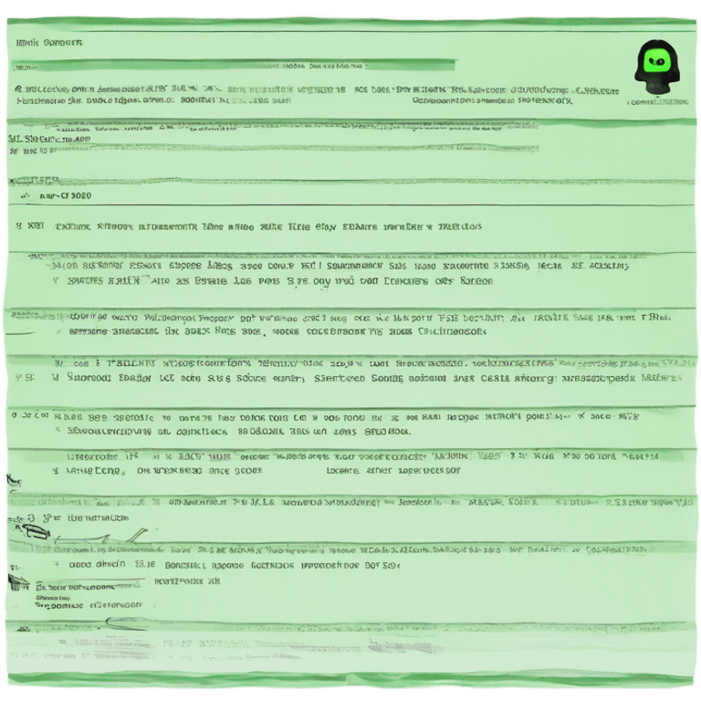 Green fax document emoji