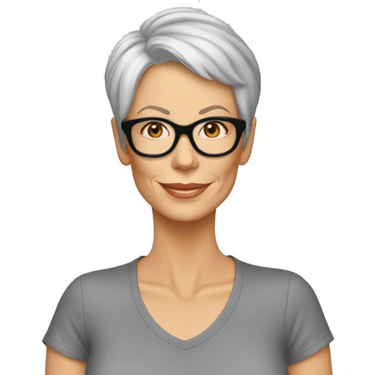 jamie lee curtis cartoon wearing tee emoji