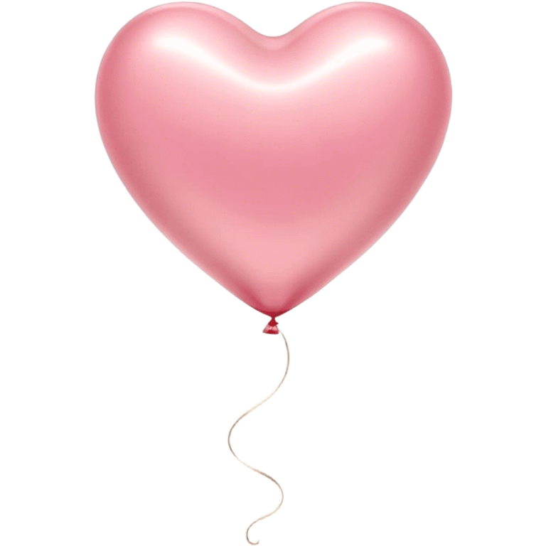 Cinematic tiny floating heart balloon, glossy and round, warm pink hues, slightly transparent with a soft glow, delicate string gently swaying, dreamy and adorable. emoji