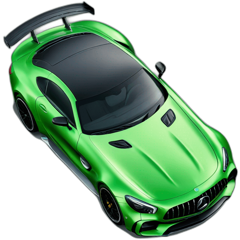 green Mercedes AMG GTR isometric emoji