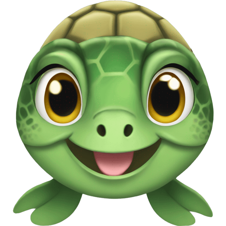 Happy sea turtle emoji