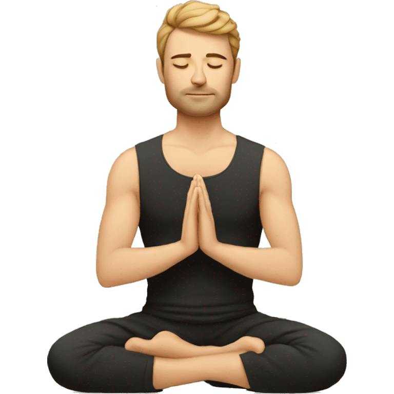 european man meditating emoji