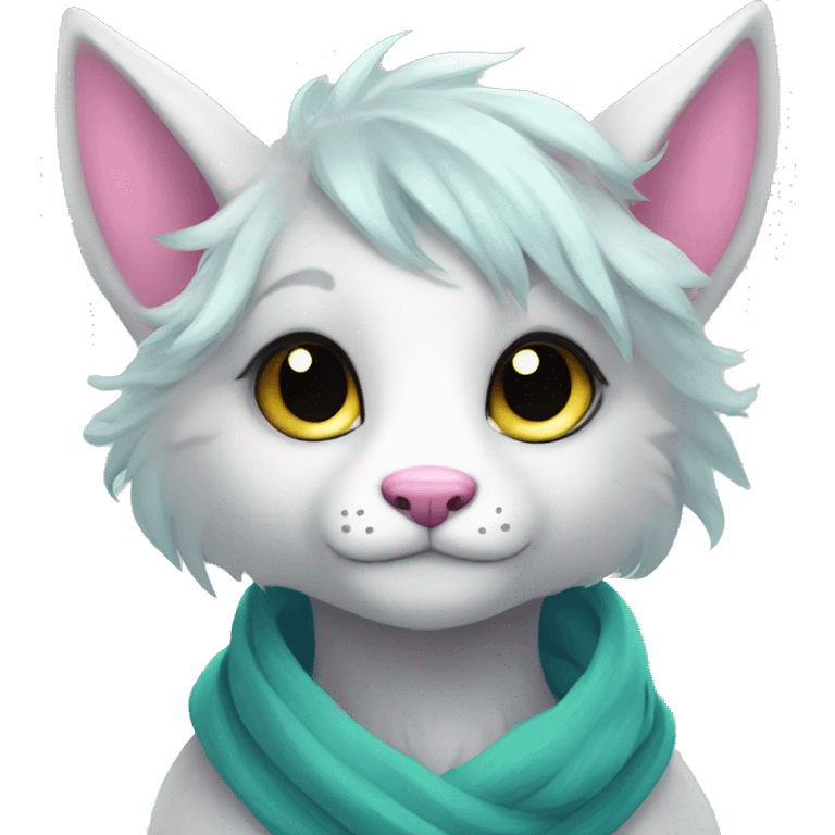 Kawaii bright fantasy ethereal anthro fursona animal emoji