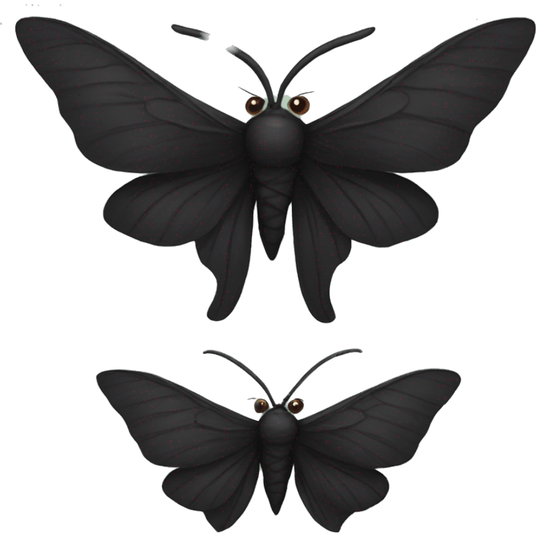 black moth emoji