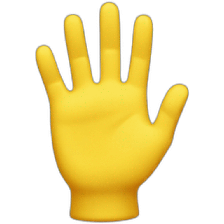 yellow hand waving emoji