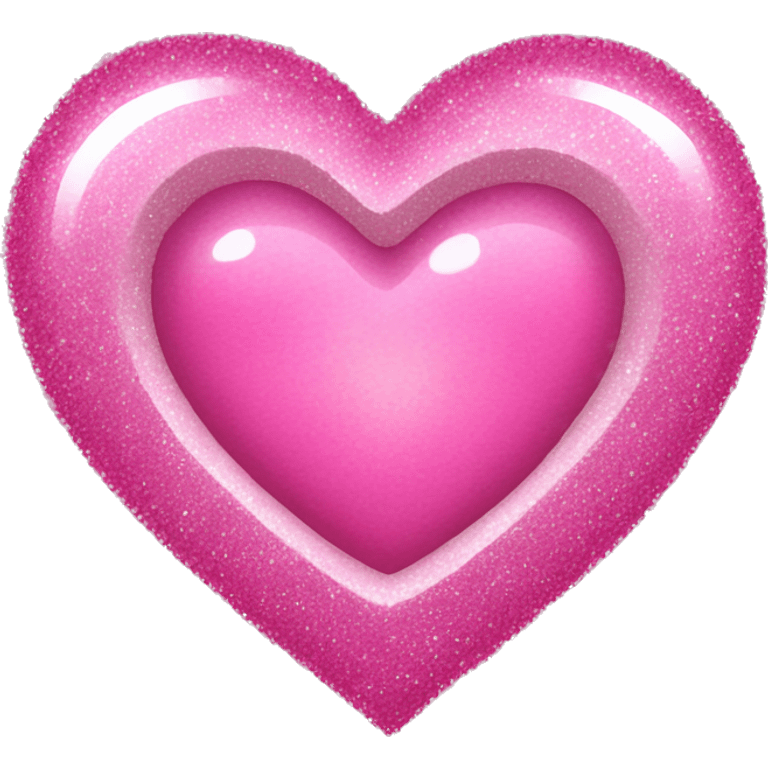 Pink sparkly heart emoji