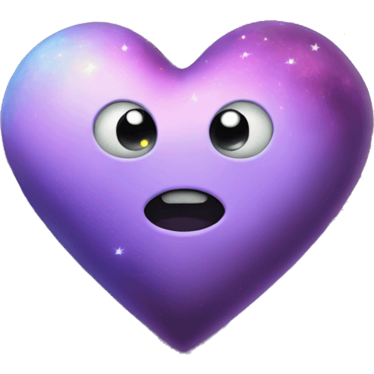 galaxy in 3d heart emoji