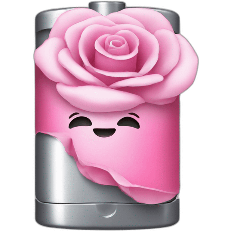 Battery with rose  emoji