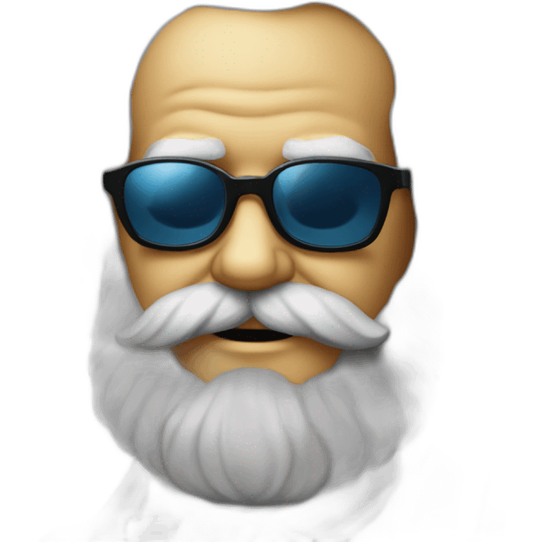 Karl Marx confident in sunglasses smiles emoji