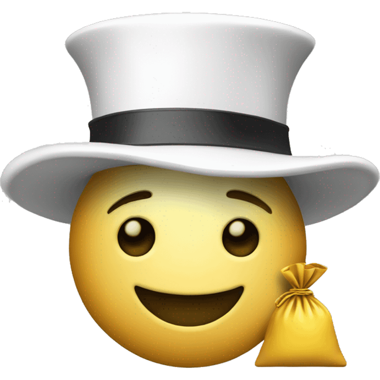 White magician whit money bag  emoji