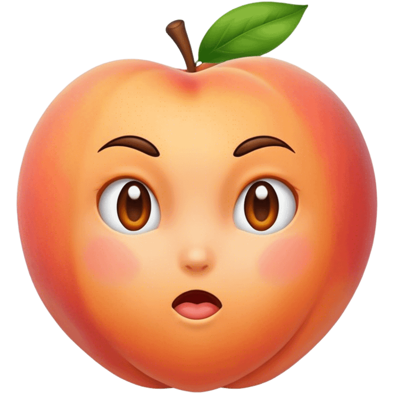 Shitted peach emoji