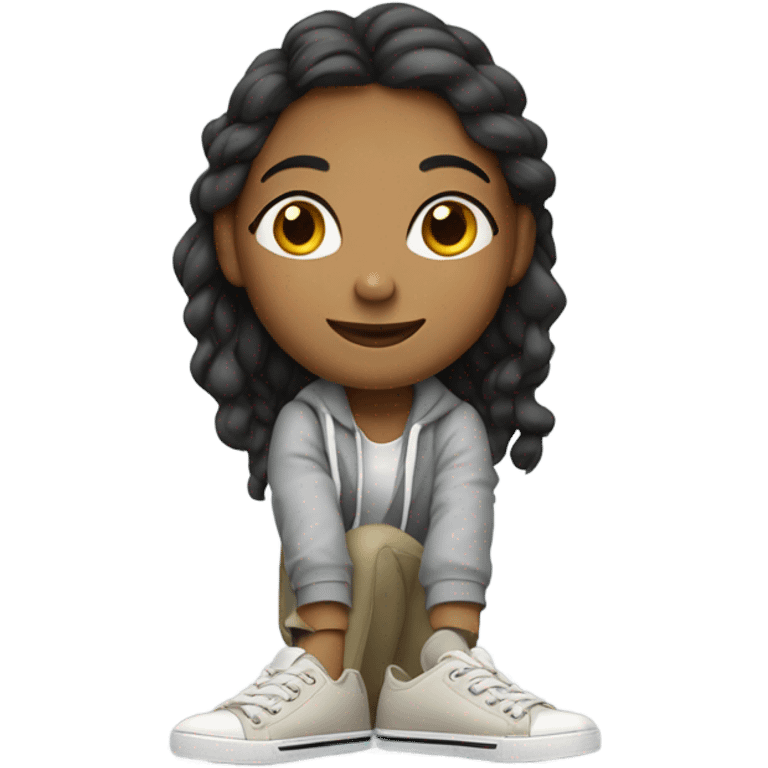 chill girl with sneakers emoji