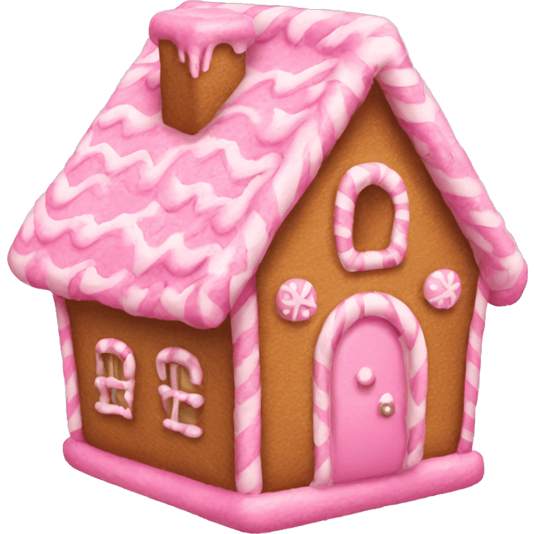 Small pink gingerbread house emoji