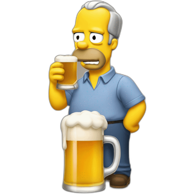 Homer qui bois une bière  emoji