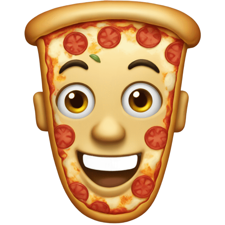 Happy pizza emoji