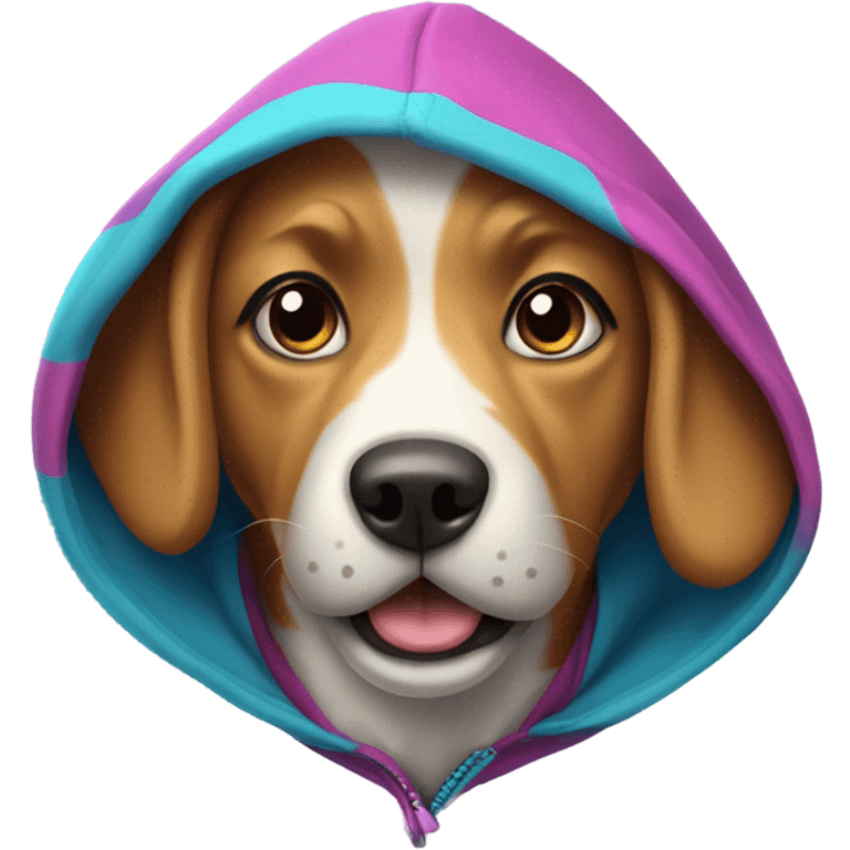 ￼Dog Wearing a hoodie emoji