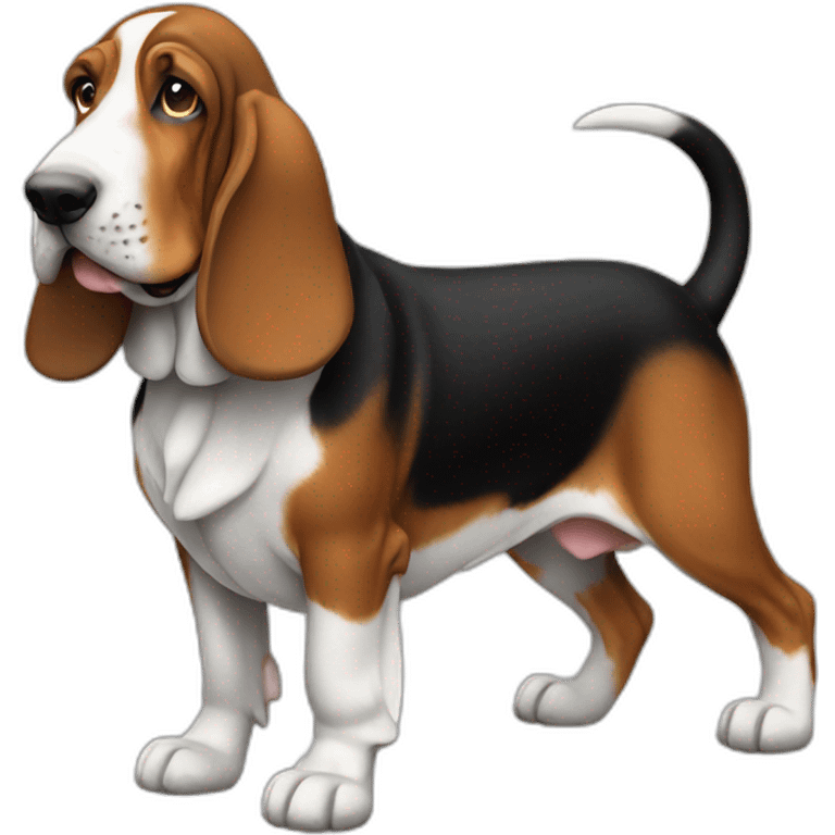 Dog basset hound full-body emoji