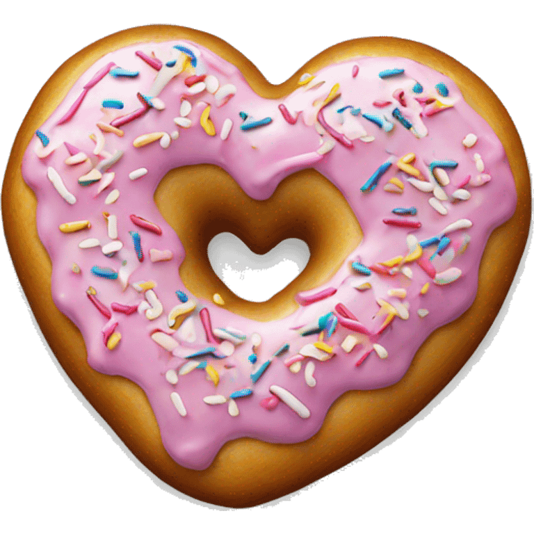 Heart shaped sprinkle doughnut  emoji