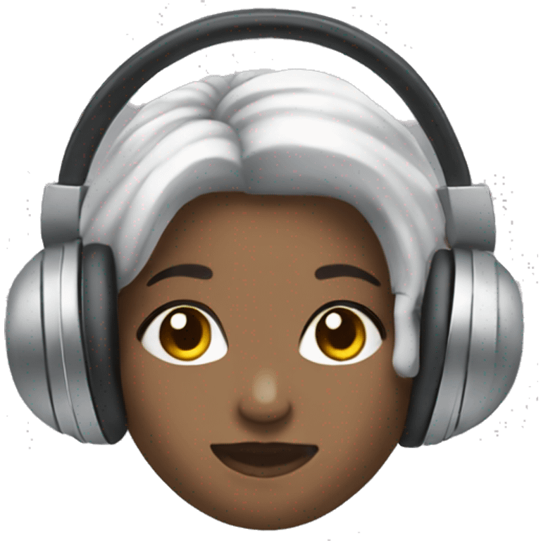 Coquette bows on gray apple headphones emoji