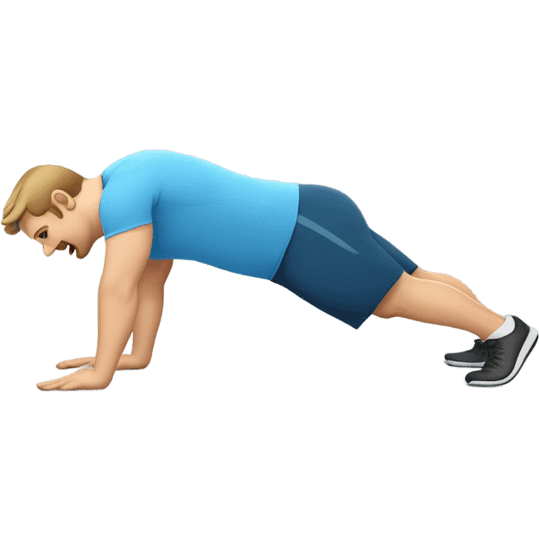 fat white guy doing push ups emoji