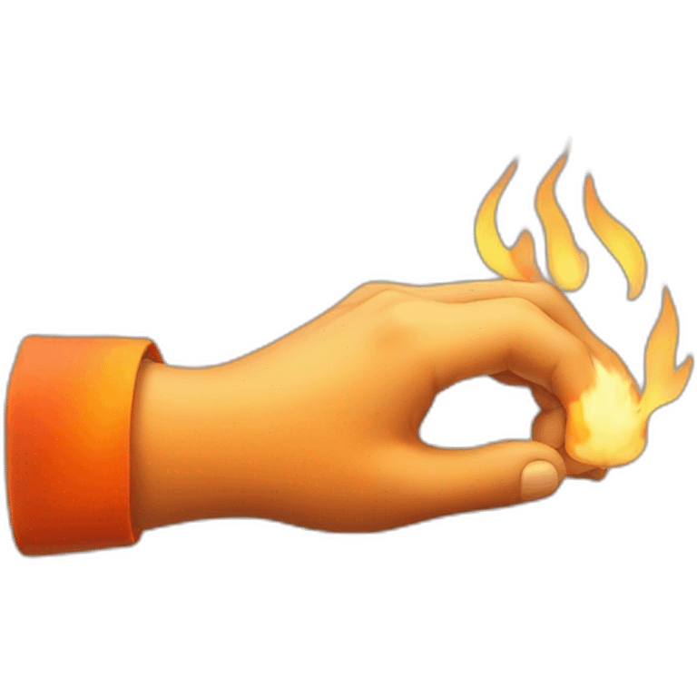 hand fire emoji