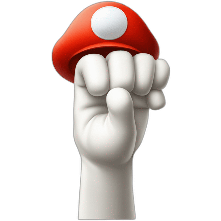 super mario white glove hand index finger pointing straight simple emoji