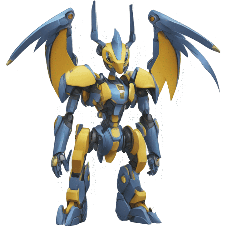 a futuristic mechanical Pokémon-Medabot-Dragon full body emoji