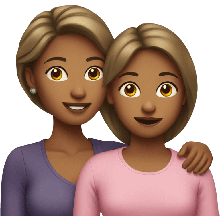 Mom and daughter emoji