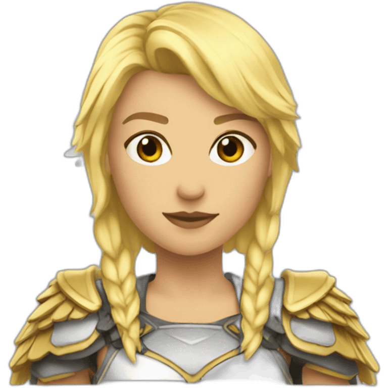 Blond Valkyrie with wings emoji