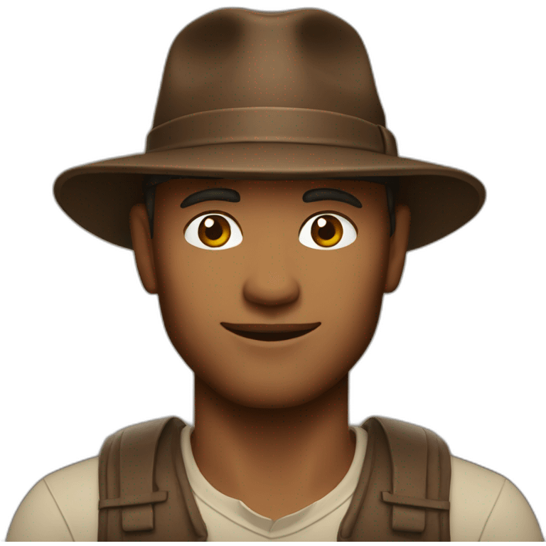 man in brown hat emoji