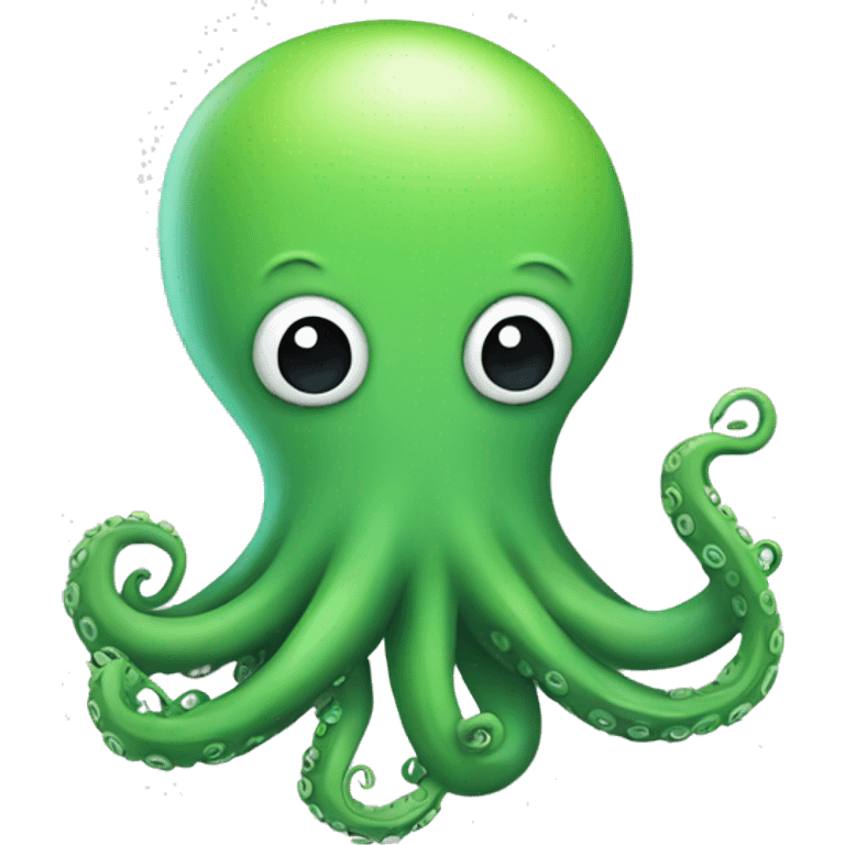 smiley sideways octopus like letter C. For desktop mobile icon emoji