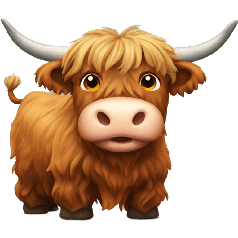 Fatty scottish highland cow emoji