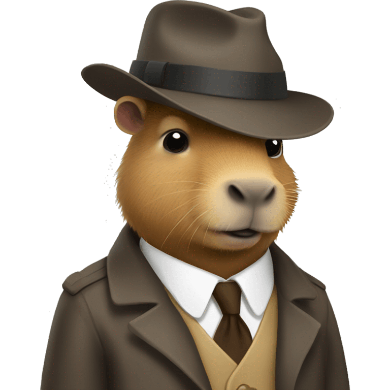 Capybara detective emoji