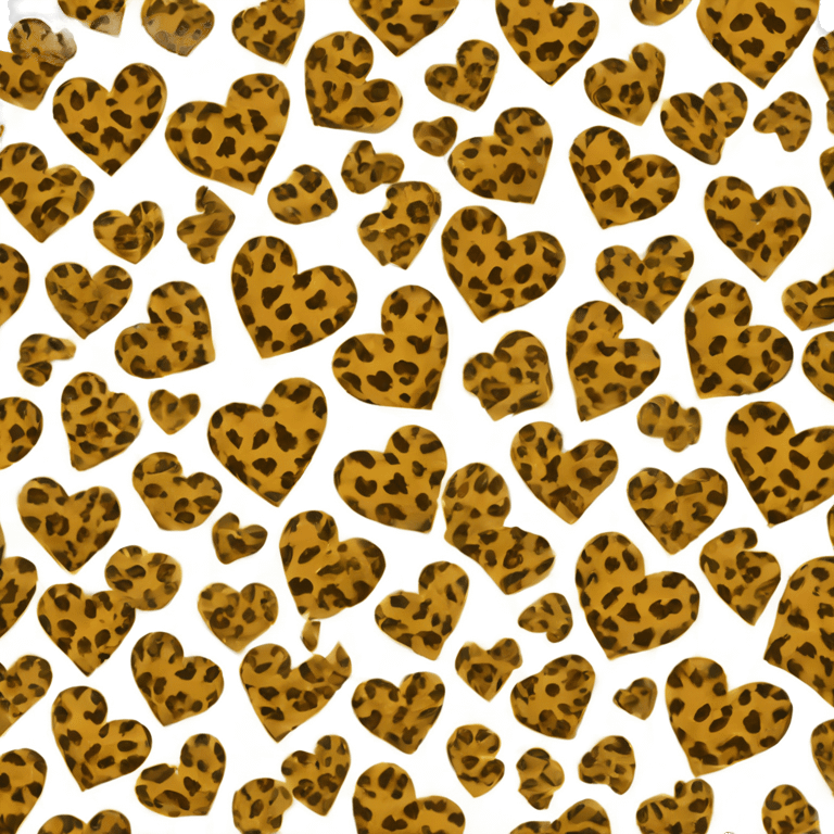 Cheetah print heart emoji