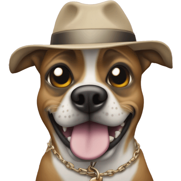 Gangster Dog with puntos text emoji