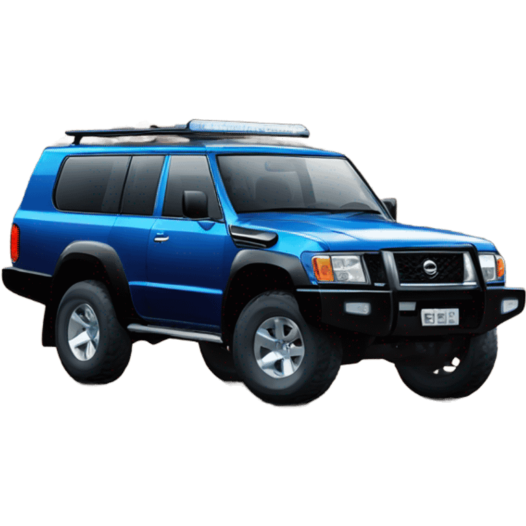 4WD blue and black Nissan patrol gq  emoji