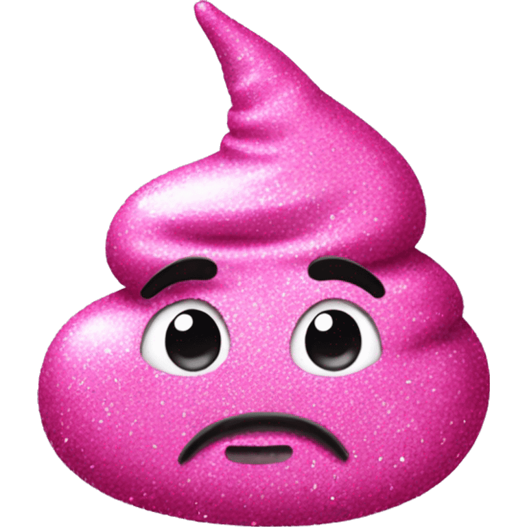 Pink glittery poop emoji emoji