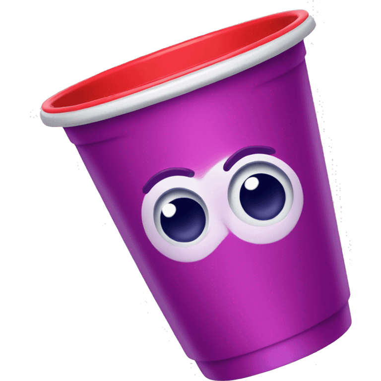 Red solo cup with purple liquid  emoji