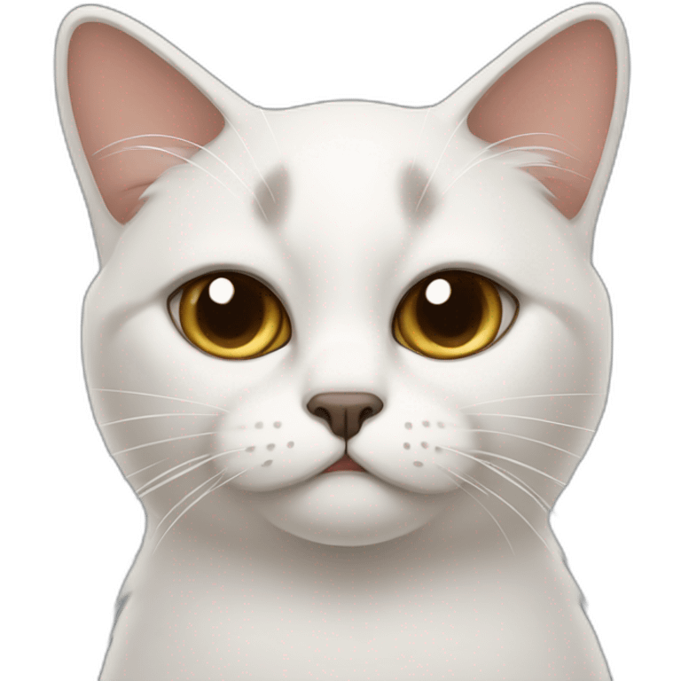 Snowshoe cat frown emoji