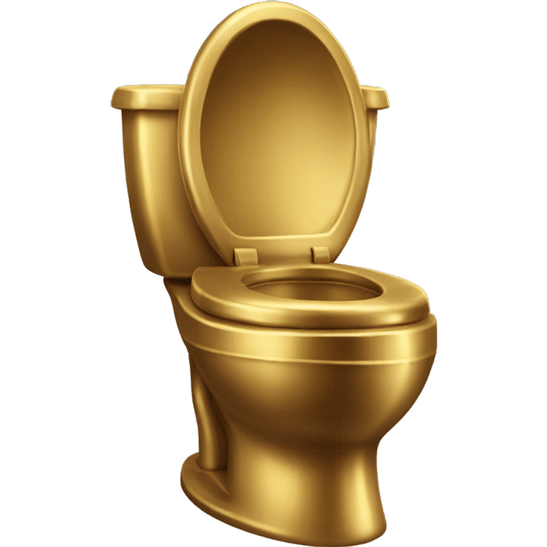 make me a golden toilet with a skibidi head peeking out of it emoji