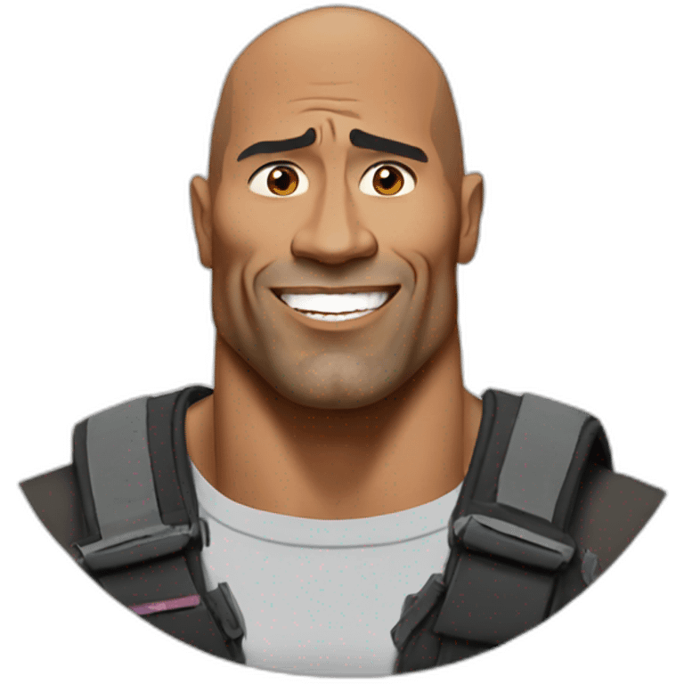 The rock meme emoji