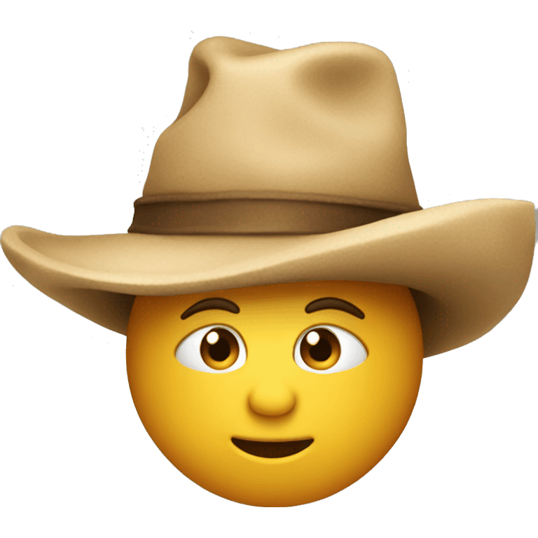 Little guy wearing a huge hat  emoji