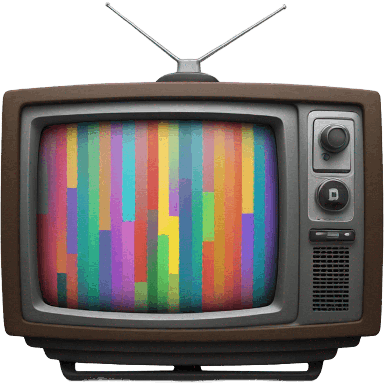 Television with vertical colors bars emoji