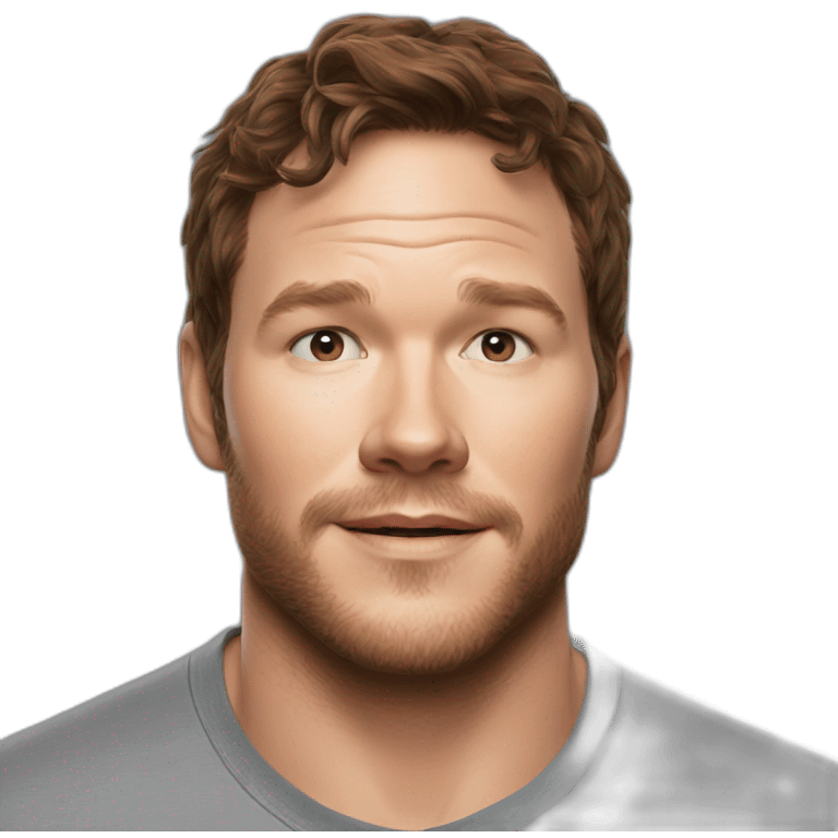 Chris Pratt brunette t-shirt emoji