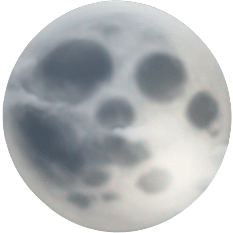 a grey bright moon is visible among translucent clouds emoji