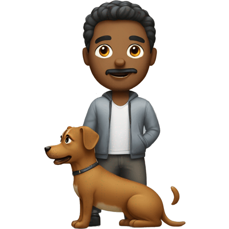 man on a dog emoji