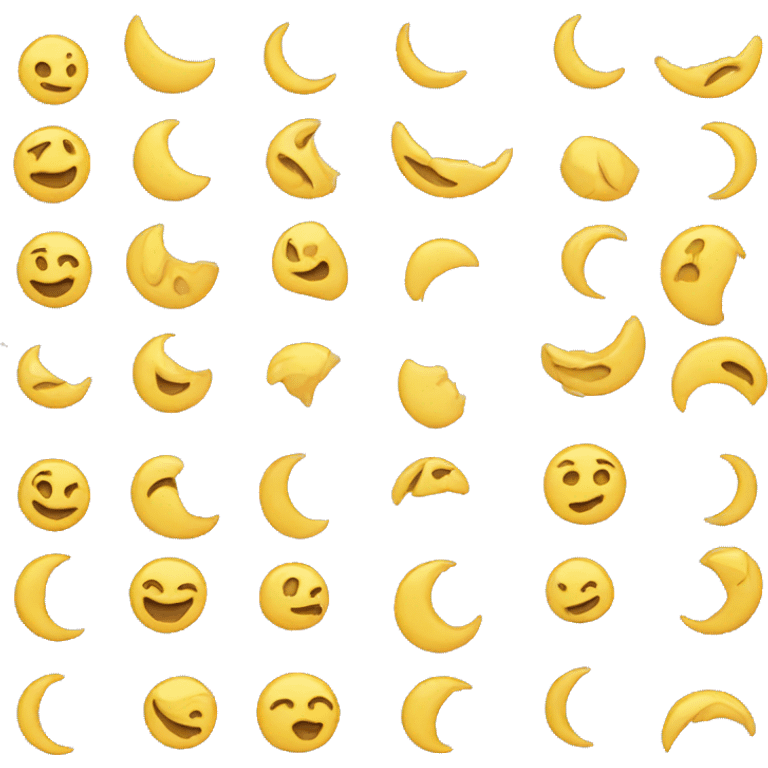 many beginning crescent center  emoji